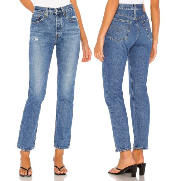 Levi's Denim - Levi’s 501 Original Fit High Rise Straight Jeans - Oxnard Athens Dark - Size 28